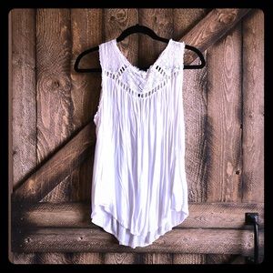 White boho top
